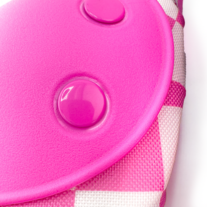 Youth Checkered Elbow and Knee Pad Set - Pink Checkered