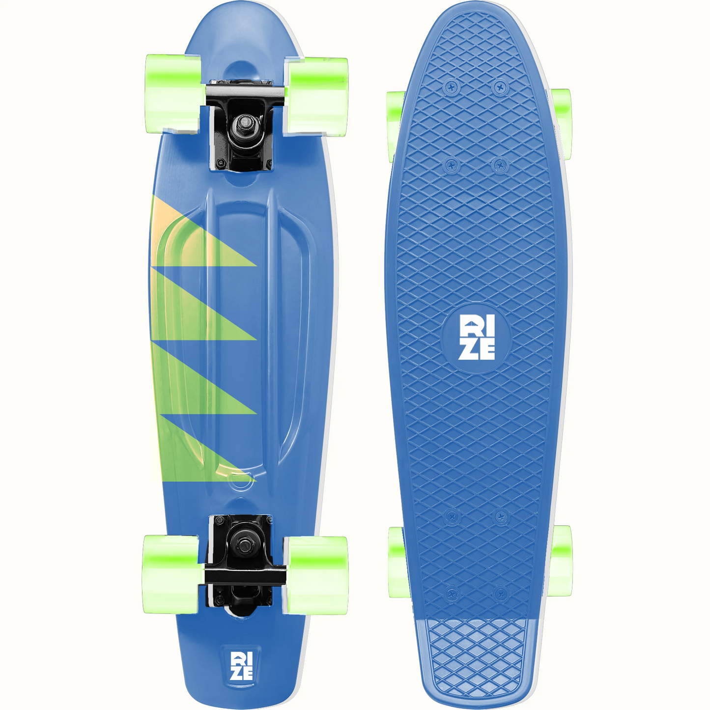 Swell 22 inch Poly Skateboard - Neon Surf